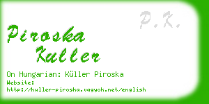 piroska kuller business card