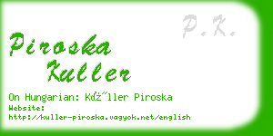 piroska kuller business card